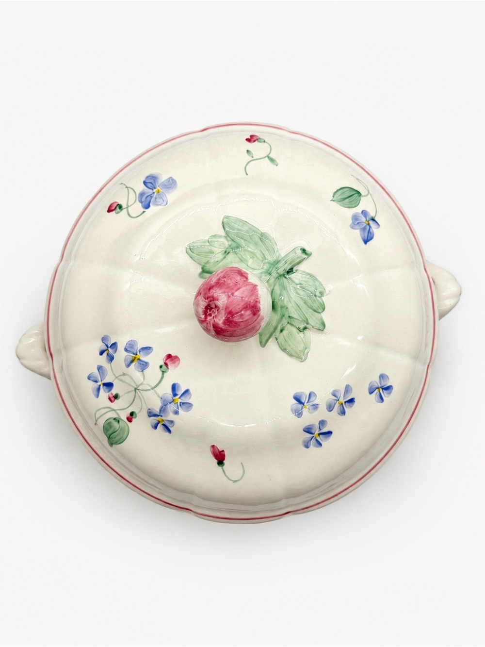 Longchamp Perouges French Hand-Painted Porcelain Round Tureen with Lid - Picture 2 of 3